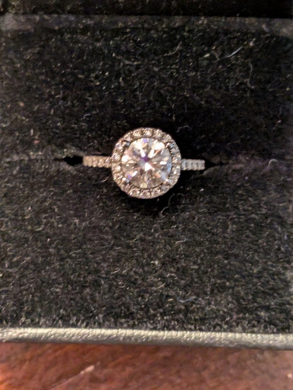 14k WG 1.35 Ct Diamond Ring Color H VS2 - Picture 5 of 7